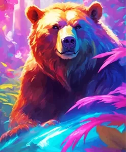 Abstract Bear Art Diamond Painting