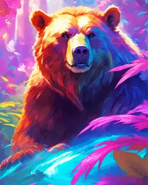 Abstract Bear Art Diamond Painting