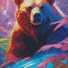 Abstract Bear Art Diamond Painting