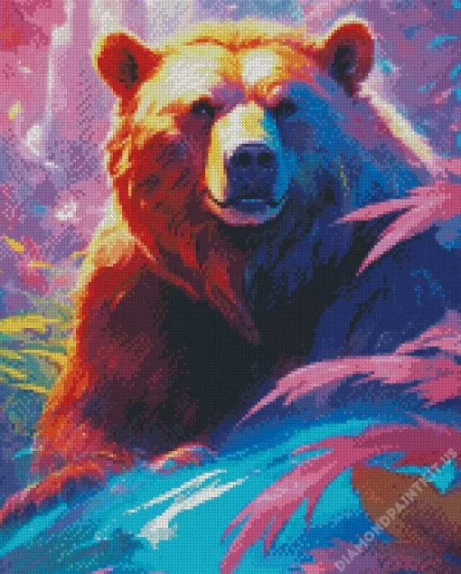 Abstract Bear Art Diamond Painting