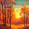 Aesthetic Fall Forest Art Diamond Painting