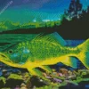 Aesthetic Green Fish Diamond Painting