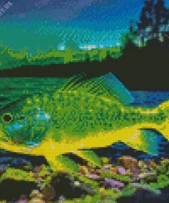 Aesthetic Green Fish Diamond Painting