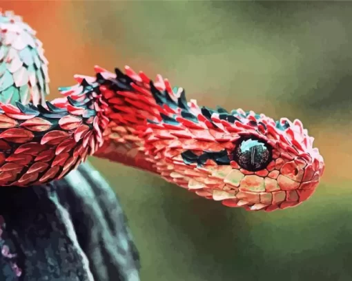 African Bush Viper Diamond Painting