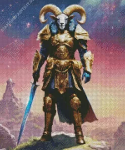 Armored Goat Diamond Painting