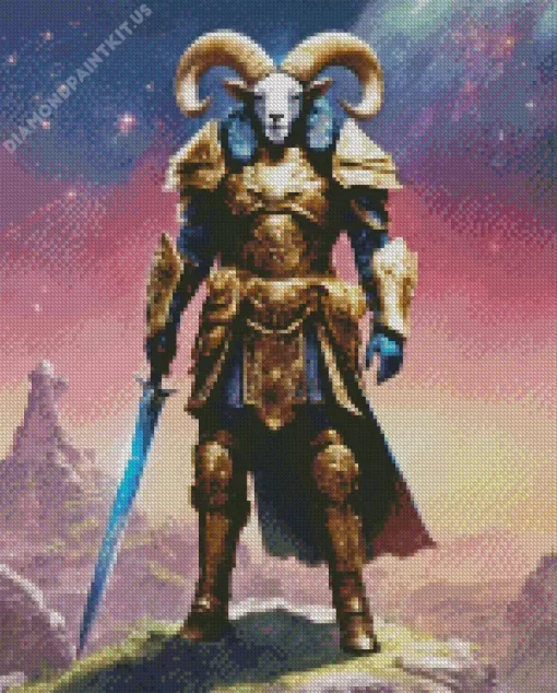 Armored Goat Diamond Painting