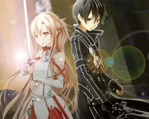 Asuna and Kirigaya Diamond Painting