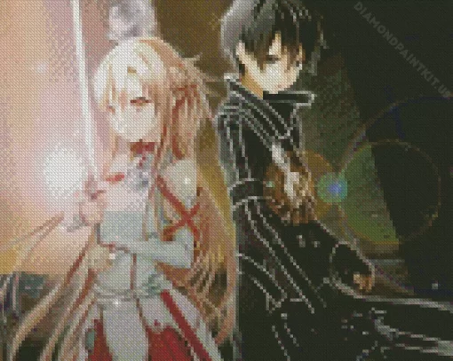 Asuna and Kirigaya Diamond Painting