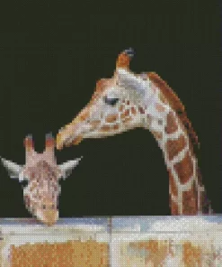 Baby and Mom Giraffe Diamond Painting