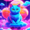 Baby Blue Cat Diamond Painting