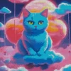 Baby Blue Cat Diamond Painting