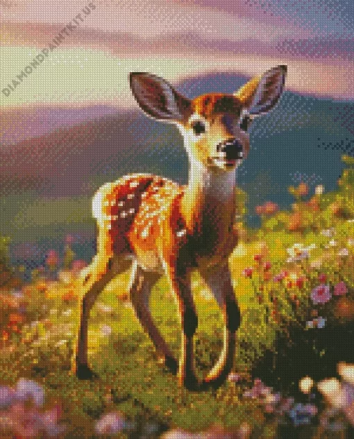 Baby Key Deer Diamond Painting