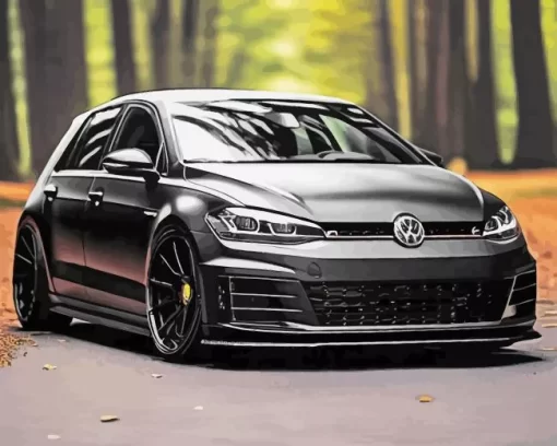 Black Matte VW Golf GTI Diamond Painting