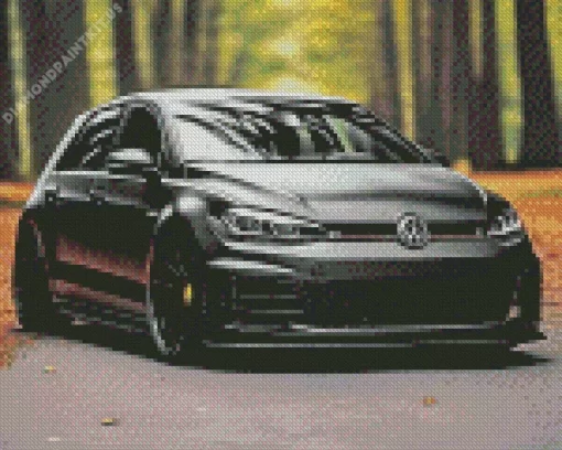 Black Matte VW Golf GTI Diamond Painting