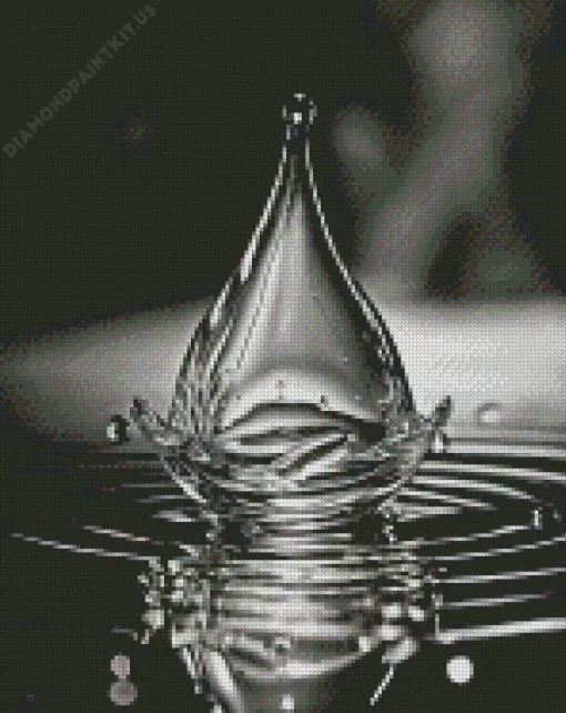 Black Water Drop Diamond Painting