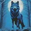 Black Wolf Art Diamond Painting