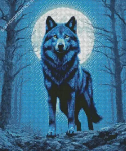 Black Wolf Art Diamond Painting