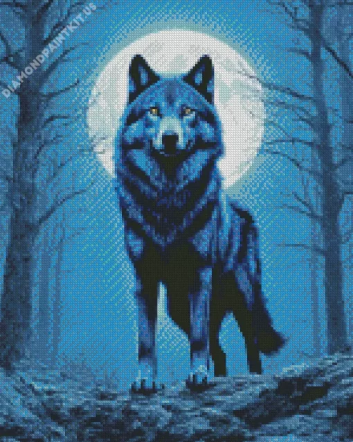 Black Wolf Art Diamond Painting