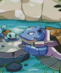 Blastoise and Squirtle Diamond Painting