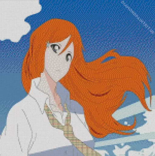 Bleach Ichigo Girlfriend Orihime Inoue Diamond Painting