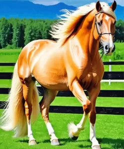 Blond Hair Horse Diamond Painting