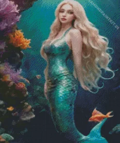 Blond Mermaid Underwater Diamond Painting