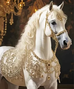 Blonde Arabian Horse Diamond Painting