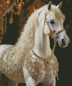 Blonde Arabian Horse Diamond Painting