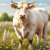 Blonde Cow Diamond Painting