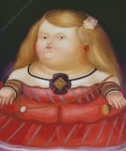 Blonde Fat Girl Art Diamond Painting