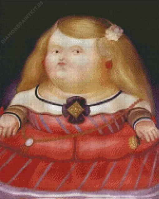 Blonde Fat Girl Art Diamond Painting