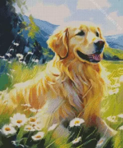 Blonde Labrador Diamond Painting