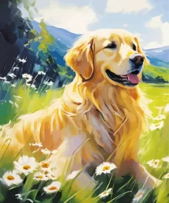 Blonde Labrador Diamond Painting