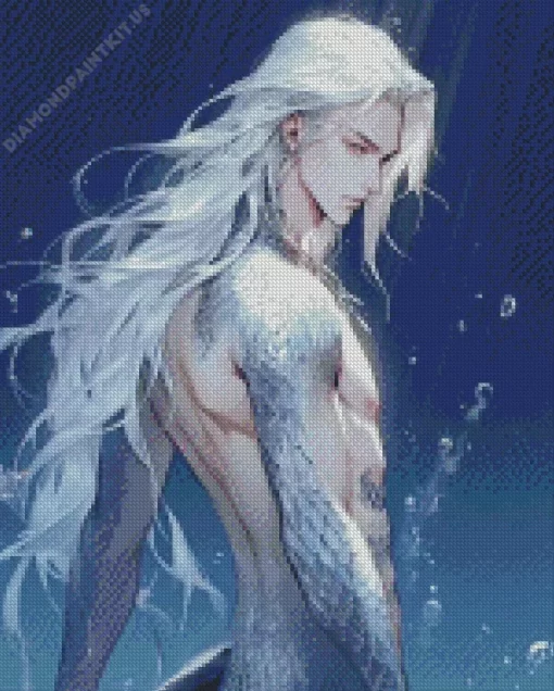 Blonde Merman Diamond Painting