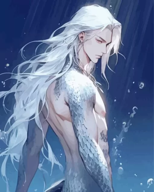 Blonde Merman Diamond Painting