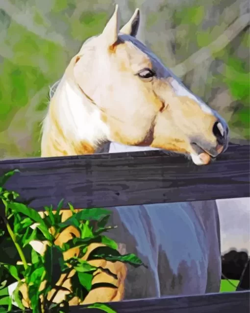 Blonde Stallion Diamond Painting