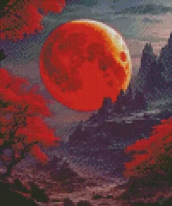 Blood Moon Art Diamond Painting