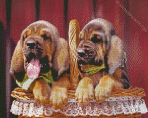 Bloodhound Puppies Diamond Painting