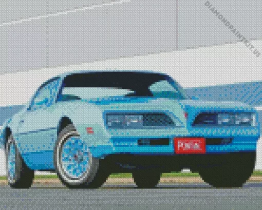 Blue 1977 Trans AM Diamond Painting