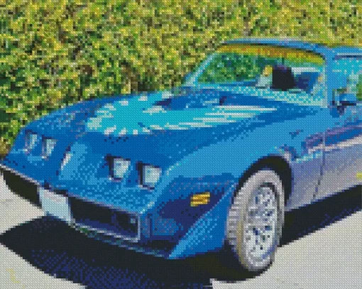 Blue 1979 Firebird Diamond Painting