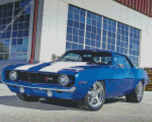 Blue 69 Camaro SS Diamond Painting