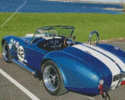 Blue Ac Cobra Car Diamond Painting