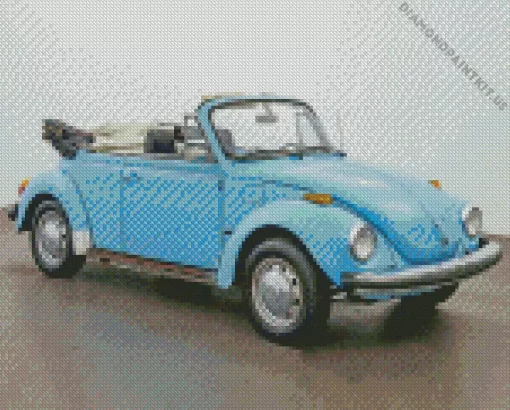 Blue Beetle Convertible Diamond Painting