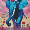 Blue Elephant Diamond Painting