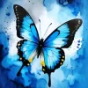 Blue Monarch Butterfly Diamond Painting