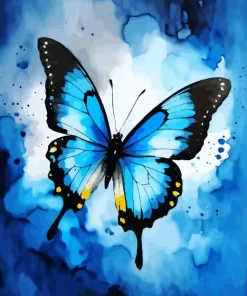 Blue Monarch Butterfly Diamond Painting