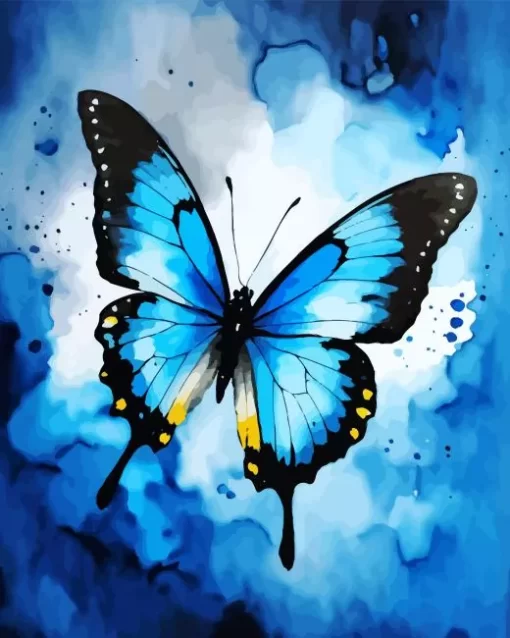 Blue Monarch Butterfly Diamond Painting