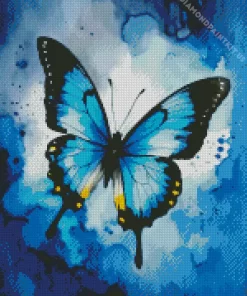 Blue Monarch Butterfly Diamond Painting