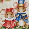 Christmas Mice Couple Diamond Painting