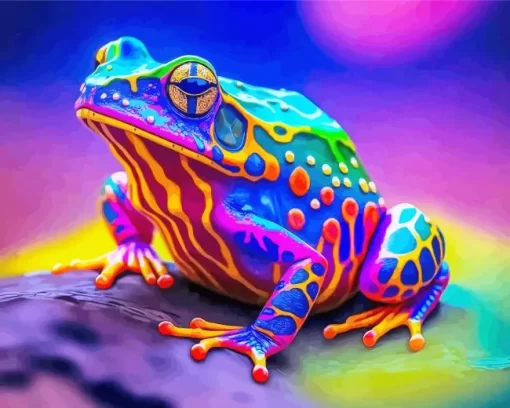 Colorful Frog Art Diamond Painting